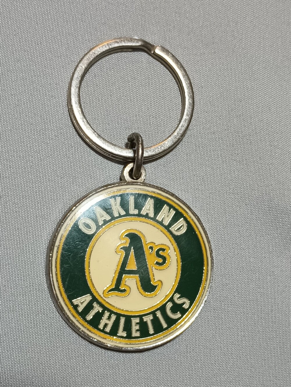 Oakland Athletics Enamel Keychain 1990's